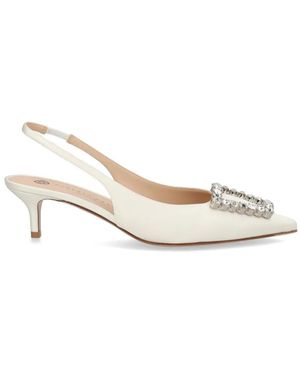 Roberto Festa Crystal-Embellished Court Shoes - Natural