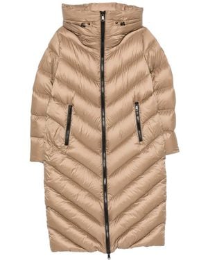 SERGIO MORETTI FIRENZE Quilted Hooded Coat - Natural