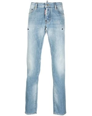 DSquared² Tief Sitzende Slim-Fit-Jeans - Blau