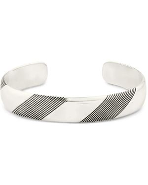 Philippe Audibert Anders Engraved-Stripe Cuff Bracelet - White