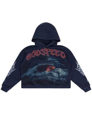 Godspeed Graphic-Print Hoodie - Blue