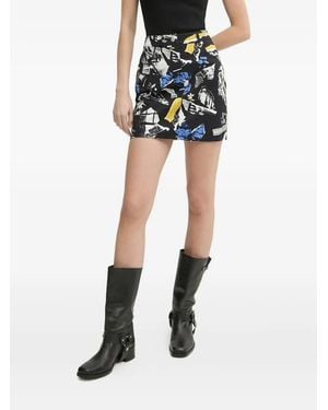 Moschino Printed Mini Skirt - Blue