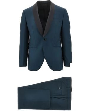 Luigi Bianchi Shawl-Lapel Single-Breasted Suit - Blue