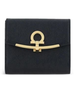 Ferragamo Gancini Compact Wallet - Black