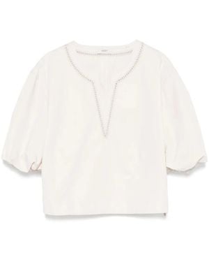 Agnona コットン ブラウス - ホワイト