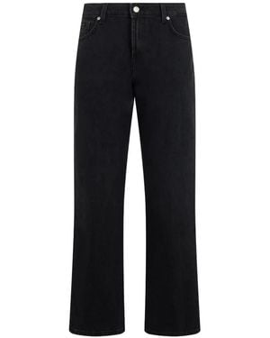 7 For All Mankind Calie Straight-Leg Jeans - Black