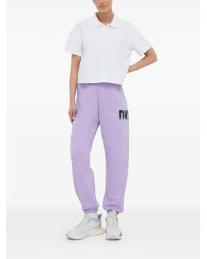 DKNY Polo Con Logo Bordado - Morado