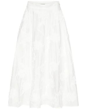 ROTATE BIRGER CHRISTENSEN Flower Maxi Skirt - White