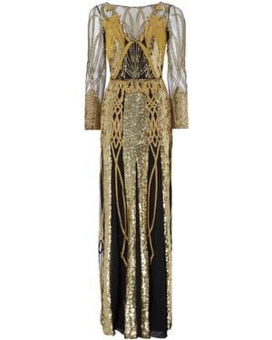Temperley London Robe Perseus Tattoo À Sequins - White