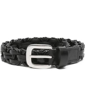 The Row Cord Leather Belt - Black