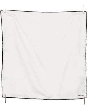 Tom Ford Silk Pocket Scarf - White