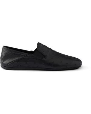 Prada Leren Loafers - Zwart