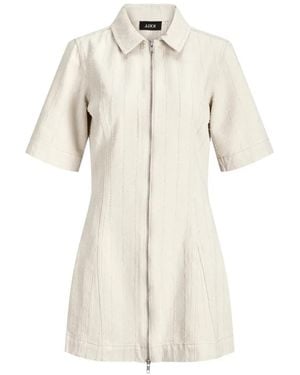 JJXX Jxalora Zip-Up Mini Shirt Dress - White