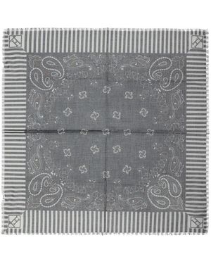 Herno Schal Mit Paisley-Print - Grau