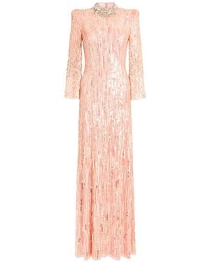 Jenny Packham Robe Longue Memphis À Ornements - Rose