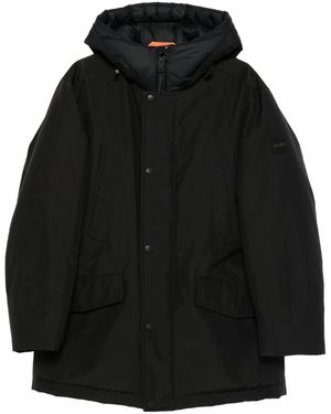 BOSS Hooded Logo-Patch Jacket - Black