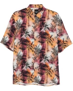 Patrizia Pepe Palm-Print Shirt - White