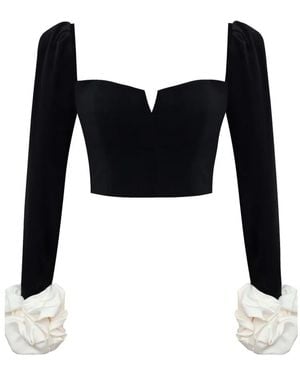POST MERIDIEM Velvet Top - Black