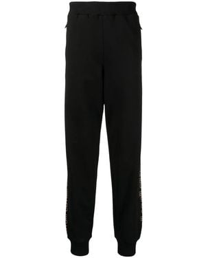 Roberto Cavalli Logo-Stripe Track Pants - Black