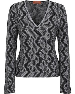 Missoni Zigzag Metallic Jumper - Black