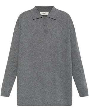 Lisa Yang Buttoned Polo Knitwear - Gray