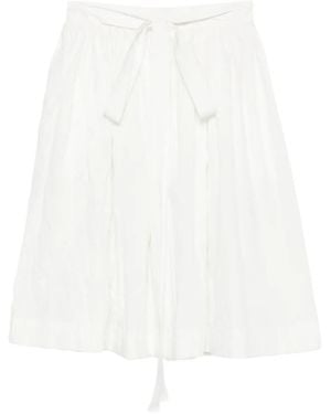 Ermanno Scervino Falda Midi Con Cinturón - Blanco