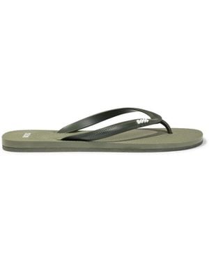 BOSS Logo-Print Flip Flops - Green