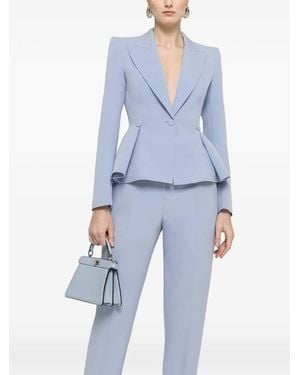Nissa Single-Breasted Blazer - Blue