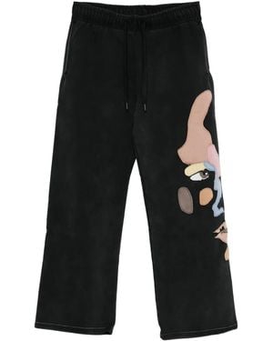 Kidsuper Motif-Appliqué Trousers - Black