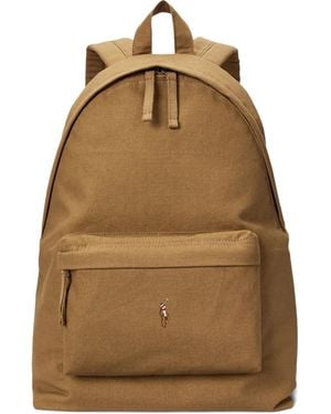 Polo Ralph Lauren Großer Rucksack Aus Canvas - Natur