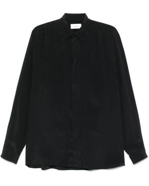 Lardini Hemd Aus Krepp - Schwarz