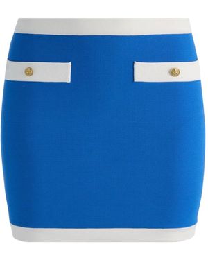 Alice + Olivia Minifalda Kipp Con Ribete En Contraste - Azul
