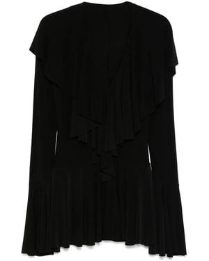 Norma Kamali Minikleid mit Rüschen - Schwarz