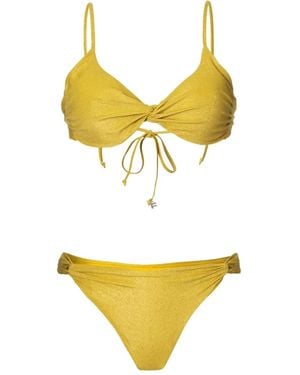 Fisico Bikini Mit Verdrehter Front - Gelb