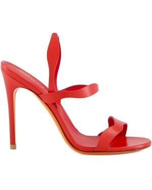 Santoni Adriatica Leather Court Shoes - Red