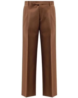 Germano 1952 Berlin Fit Pleated Trousers - Brown