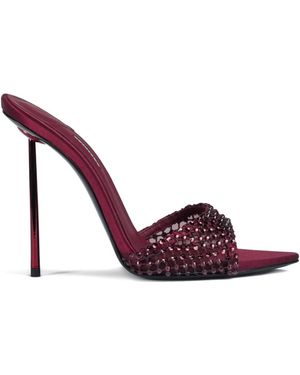 Le Silla 120Mm Gilda Satin Sandals - Purple