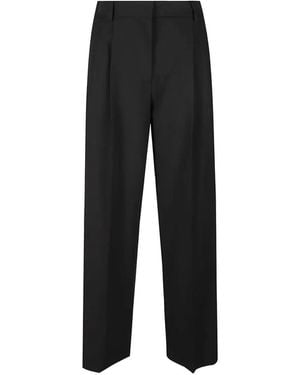 Patrizia Pepe Gabardine Trousers - Black