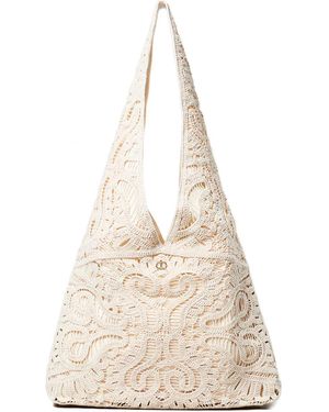 Twinset Ventotene Crochet Shoulder Bag - White