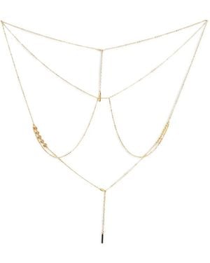 Luv Aj Spiral-Detail Multi-Chain Necklace - White