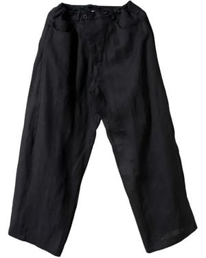 Jan Jan Van Essche Sheer-Twill Wide-Leg Trousers - Black