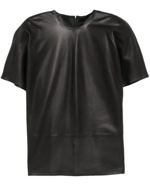 TOTEME Haut Cocoon En Cuir - Black