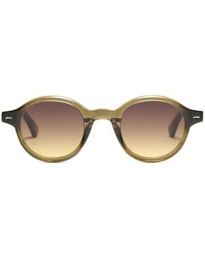 PETER AND MAY S117 Mimosa Sun Round-Frame Sunglasses - Green