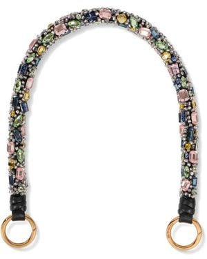 Etro Rhinestone Bag Handle - White