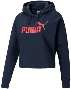 PUMA Logo-Print Hoodie - Blue