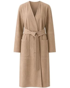 Max Mara Belted Wrap Coat - Natural