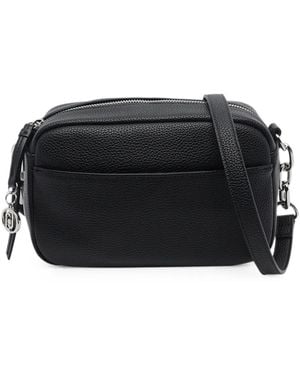 Liu Jo Logo-Charm Pebbled Shoulder Bag - Black