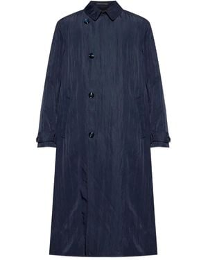 Giorgio Armani Geraffter Trenchcoat - Blau