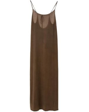 Uma Wang Daya Sleeveless Maxi Dress - Brown