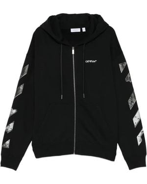 Off-White c/o Virgil Abloh Metal-Arrow Zip-Up Hoodie - Black